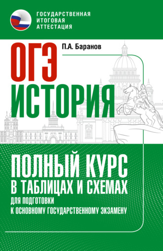 Обложка книги «ОГЭ. История. Полный курс в таблицах и схемах для подготовки к ОГЭ»