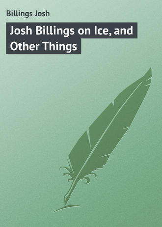 Обложка книги «Josh Billings on Ice, and Other Things»