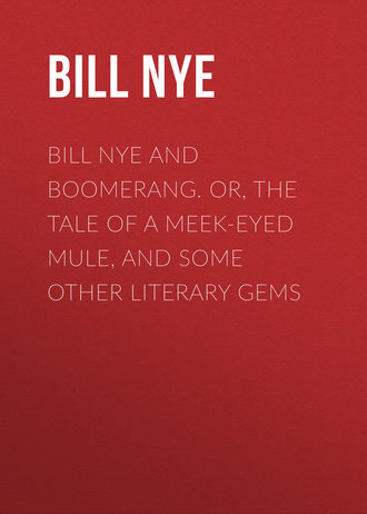 Обложка книги «Bill Nye and Boomerang. Or, The Tale of a Meek-Eyed Mule, and Some Other Literary Gems»