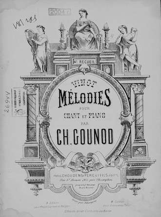 Обложка книги «Melodies pour chant et piano par Ch. Gounod»