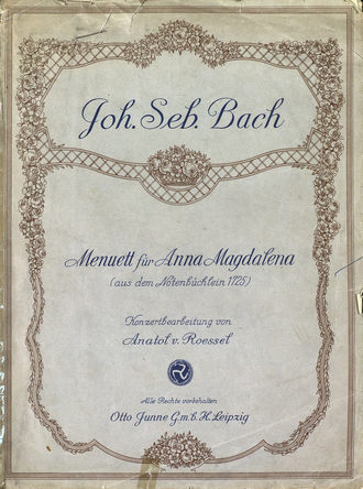 Обложка книги «Menuett fur "Anna Magdalena" (aus dem Notenbuchlein 1725)»