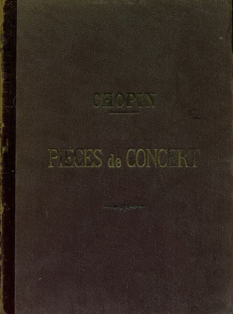 Обложка книги «Pieces de concert»