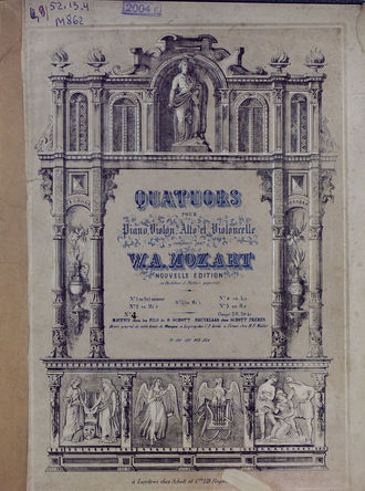 Обложка книги «Quatuor № 4 pour Piano, Violon, Alto et Violoncelle composes par W. A. Mozart»