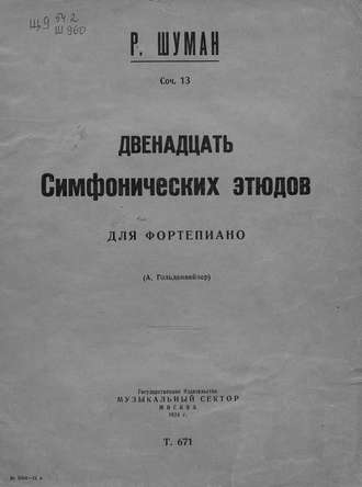 Обложка книги «Двенадцать симфонических этюдов»