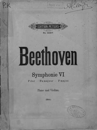 Обложка книги «Symphonie 6 fur pianoforte und violine»