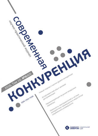 Обложка книги «Современная конкуренция №6 (60) 2016»