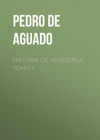 Pedro de Aguado. Historia de Venezuela, Tomo I