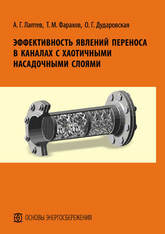 Обложка книги «Эффективность явлений переноса в каналах с хаотичными насадочными слоями»