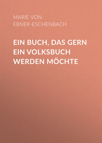 Обложка книги «Ein Buch, das gern ein Volksbuch werden möchte»