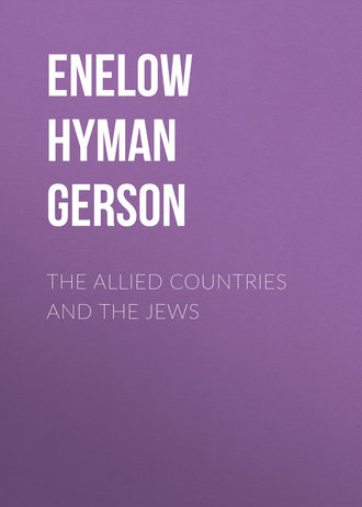 Обложка книги «The Allied Countries and the Jews»