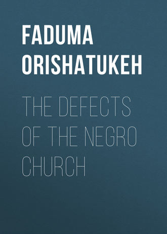 Обложка книги «The Defects of the Negro Church»