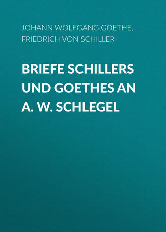 Обложка книги «Briefe Schillers und Goethes an A. W. Schlegel»