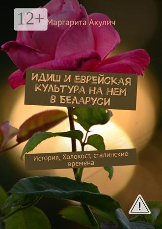 Обложка книги «Идиш и еврейская культура на нем в Беларуси. История, Холокост, сталинские времена»