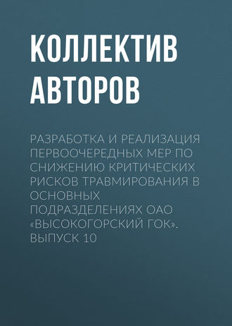 Обложка книги «Разработка и реализация первоочередных мер по снижению критических рисков травмирования в основных подразделениях ОАО «Высокогорский ГОК». Выпуск 10»