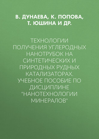Обложка книги «Технологии получения углеродных нанотрубок на синтетических и природных рудных катализаторах. Учебное пособие по дисциплине «Нанотехнологии минералов»»