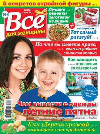 Обложка книги «Все для женщины №28/2017»