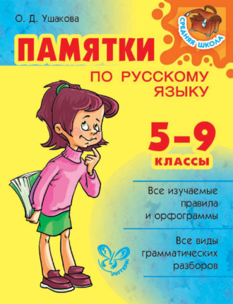 Обложка книги «Памятки по русскому языку. 5–9 классы»
