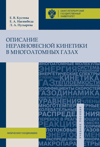 Обложка книги «Описание неравновесной кинетики в многоатомных газах»