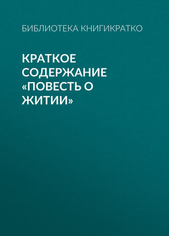Обложка книги «Краткое содержание «Повесть о житии»»