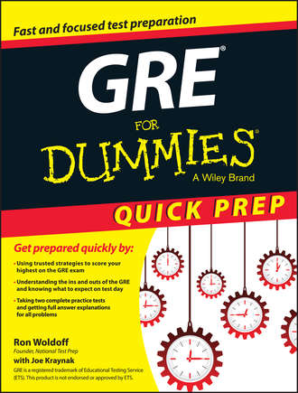 Ron  Woldoff. GRE For Dummies Quick Prep