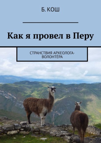 Б. Кош. Как я провел в Перу. Странствия археолога-волонтёра