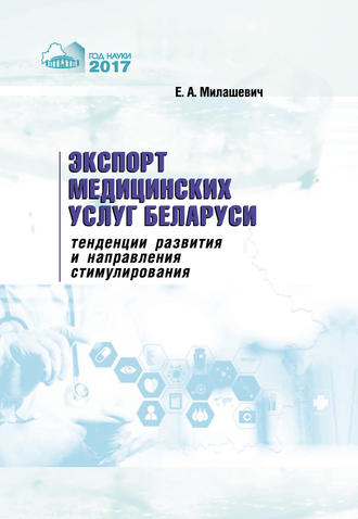 Обложка книги «Экспорт медицинских услуг Беларуси: тенденции развития и направления стимулирования»
