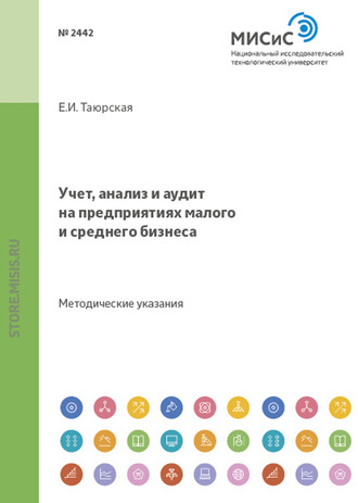 Евгения Иннокентьевна Таюрская. Учет, анализ и аудит на предприятиях малого и среднего бизнеса. Методические указания к проведению практических занятий