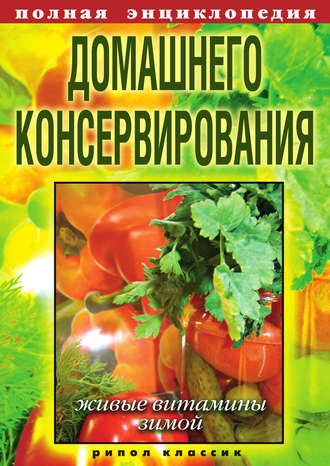Обложка книги «Полная энциклопедия домашнего консервирования. Живые витамины зимой»