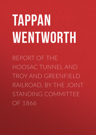 Tappan Wentworth. Report of the Hoosac Tunnel and Troy and Greenfield Railroad, by the Joint Standing Committee of 1866