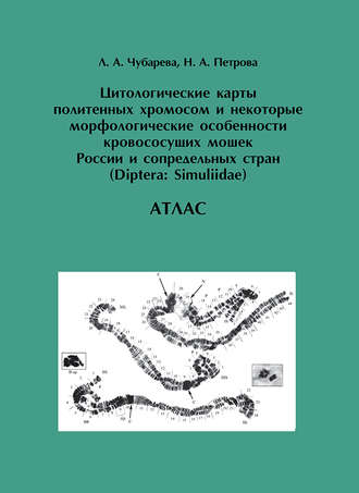 Обложка книги «Цитологические карты политенных хромосом и некоторые морфологические особенности кровососущих мошек России и сопредельных стран (Diptera: Simuliidae)»