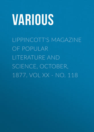 Обложка книги «Lippincott's Magazine of Popular Literature and Science, October, 1877. Vol XX - No. 118»