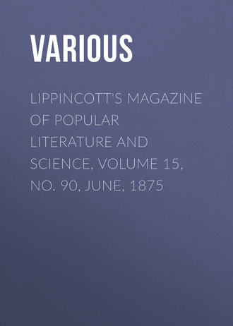 Обложка книги «Lippincott's Magazine of Popular Literature and Science, Volume 15, No. 90, June, 1875»
