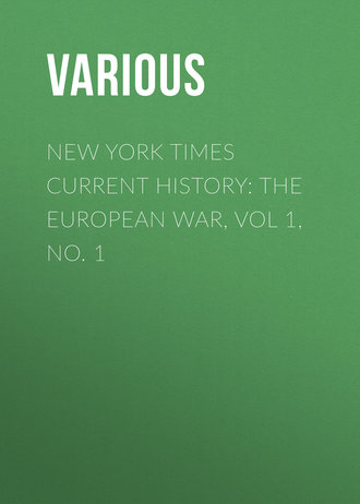 Обложка книги «New York Times Current History: The European War, Vol 1, No. 1»