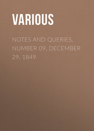 Обложка книги «Notes and Queries, Number 09, December 29, 1849»