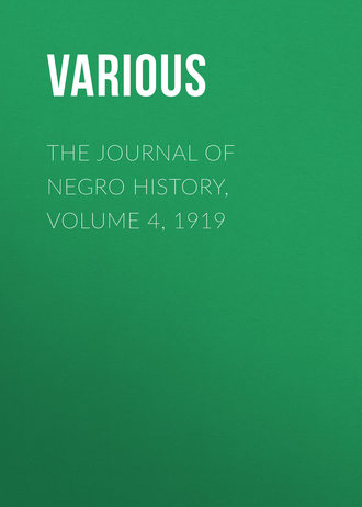 Обложка книги «The Journal of Negro History, Volume 4, 1919»