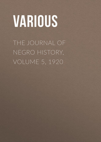 Various. The Journal of Negro History, Volume 5, 1920