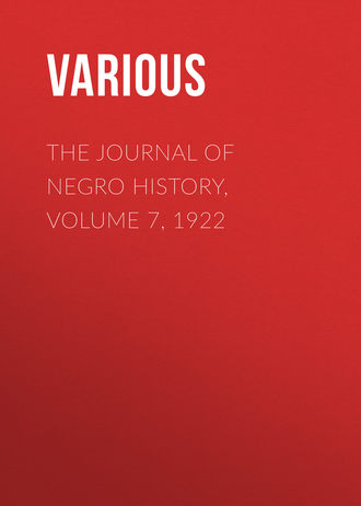 Обложка книги «The Journal of Negro History, Volume 7, 1922»