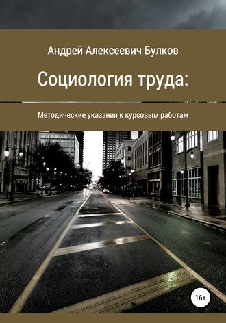 Обложка книги «Социология труда: Методические указания к курсовым работам»