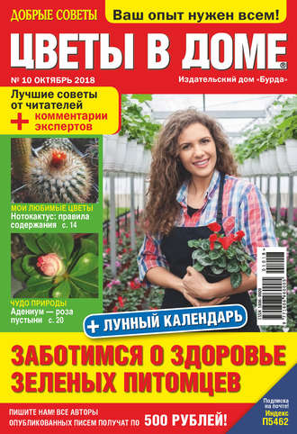 Обложка книги «Добрые советы. Цветы в доме. №10/2018»