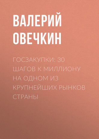 Обложка книги «Госзакупки: 30 шагов к миллиону на одном из крупнейших рынков страны»