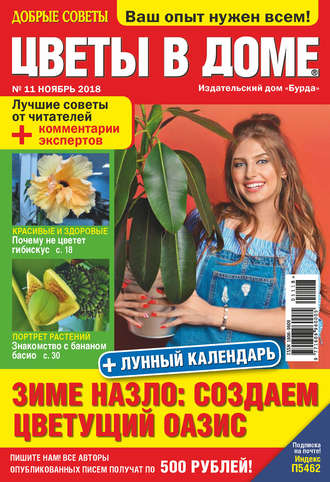 Обложка книги «Добрые советы. Цветы в доме. №11/2018»