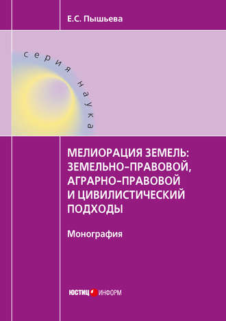 Елена Пышьева. Мелиорация земель: земельно-правовой, аграрно-правовой и цивилистический подходы