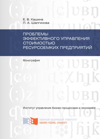 Обложка книги «Проблемы эффективного управления стоимостью ресурсоемких предприятий»