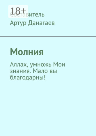Обложка книги «Молния. Аллах, умножь Мои знания. Мало вы благодарны!»