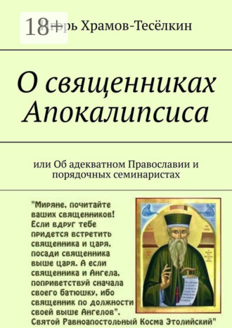 Обложка книги «О священниках Апокалипсиса. Или Об адекватном Православии и порядочных семинаристах»