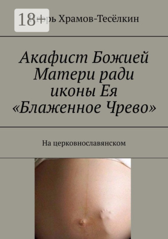 Обложка книги «Акафист Божией Матери ради иконы Ея «Блаженное Чрево». На церковнославянском»