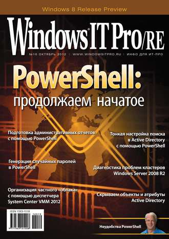 Обложка книги «Windows IT Pro/RE №10/2012»