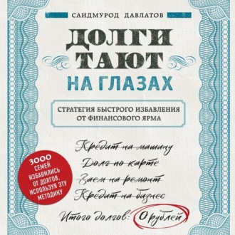 Обложка книги «Долги тают на глазах»