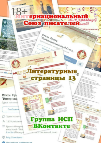 Обложка книги «Литературные страницы – 13. Группа ИСП ВКонтакте»