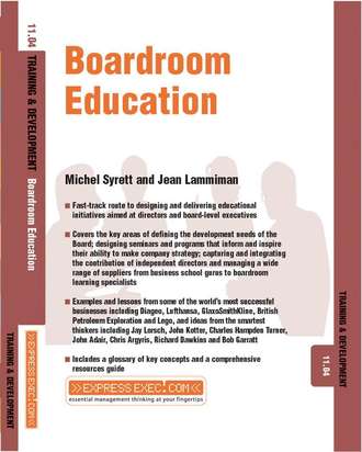 Michel  Syrett. Boardroom Education